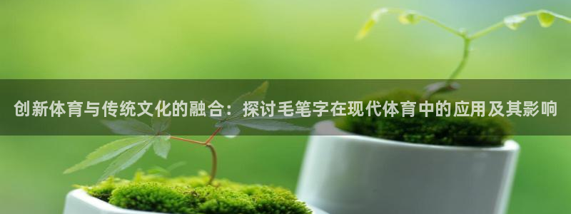 bbin视讯：创新体育与传统文化的融合：探讨毛笔字在现代体育中的应用及其影响