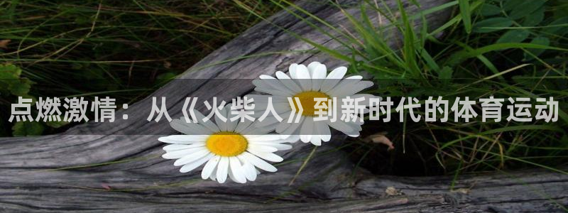bbin视讯下：点燃激情：从《火柴人》到新时代的体育运动